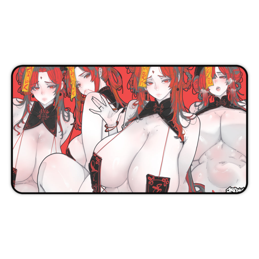3370 - 红壁纸 / red wallpaper v2 Desk Mat