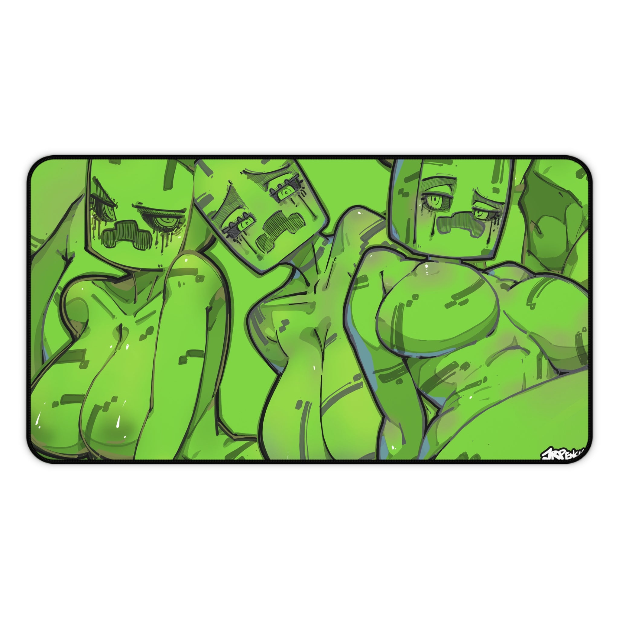 3079 - 绿壁纸 / green wallpaper v1 Desk Mat