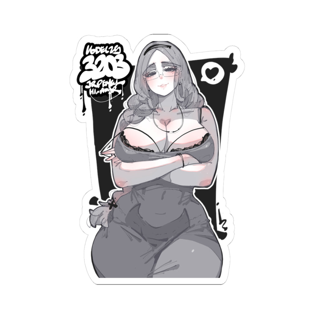 3203 - 黑 / black v1 Stickers
