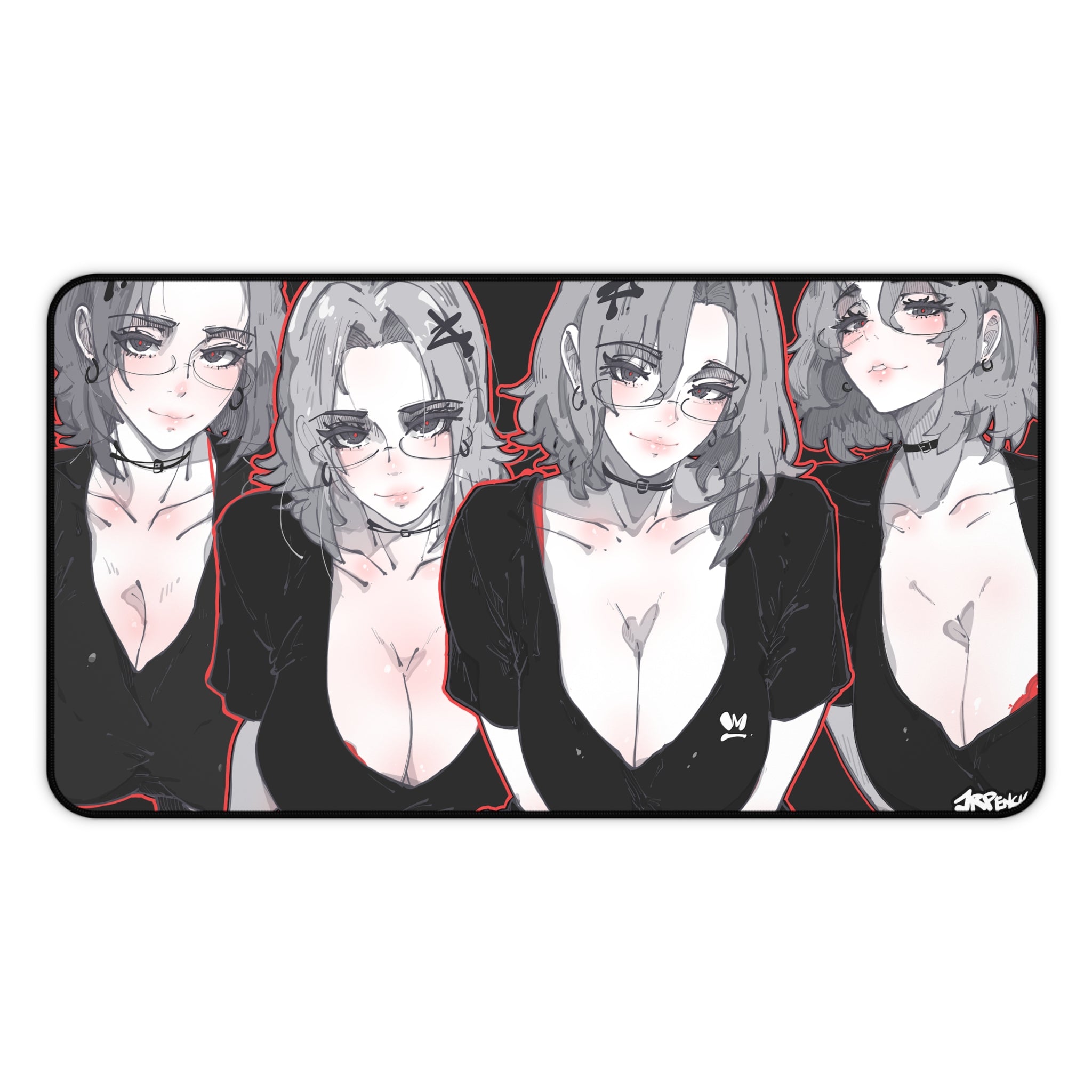 3257 - 红壁纸 / red wallpaper v1 Desk Mat