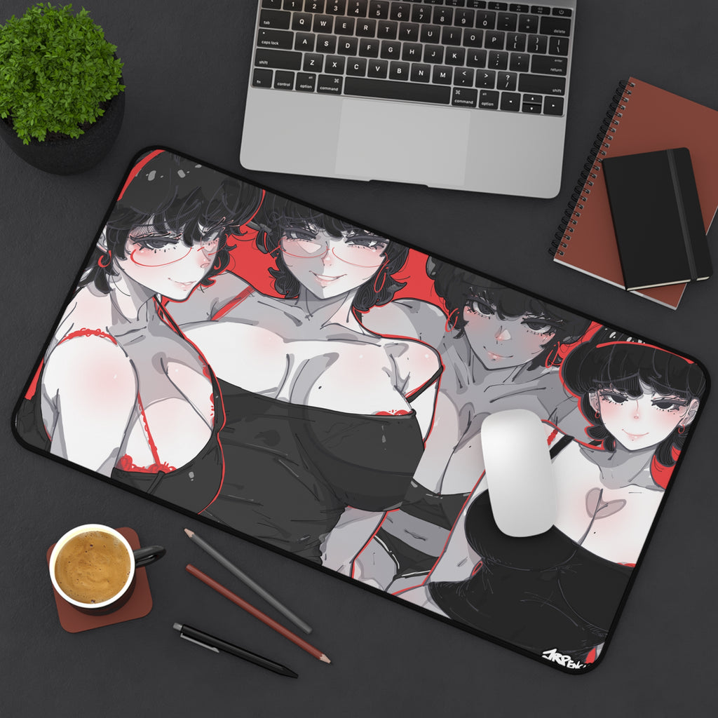 3240 - 红壁纸 / red wallpaper v1 Desk Mat