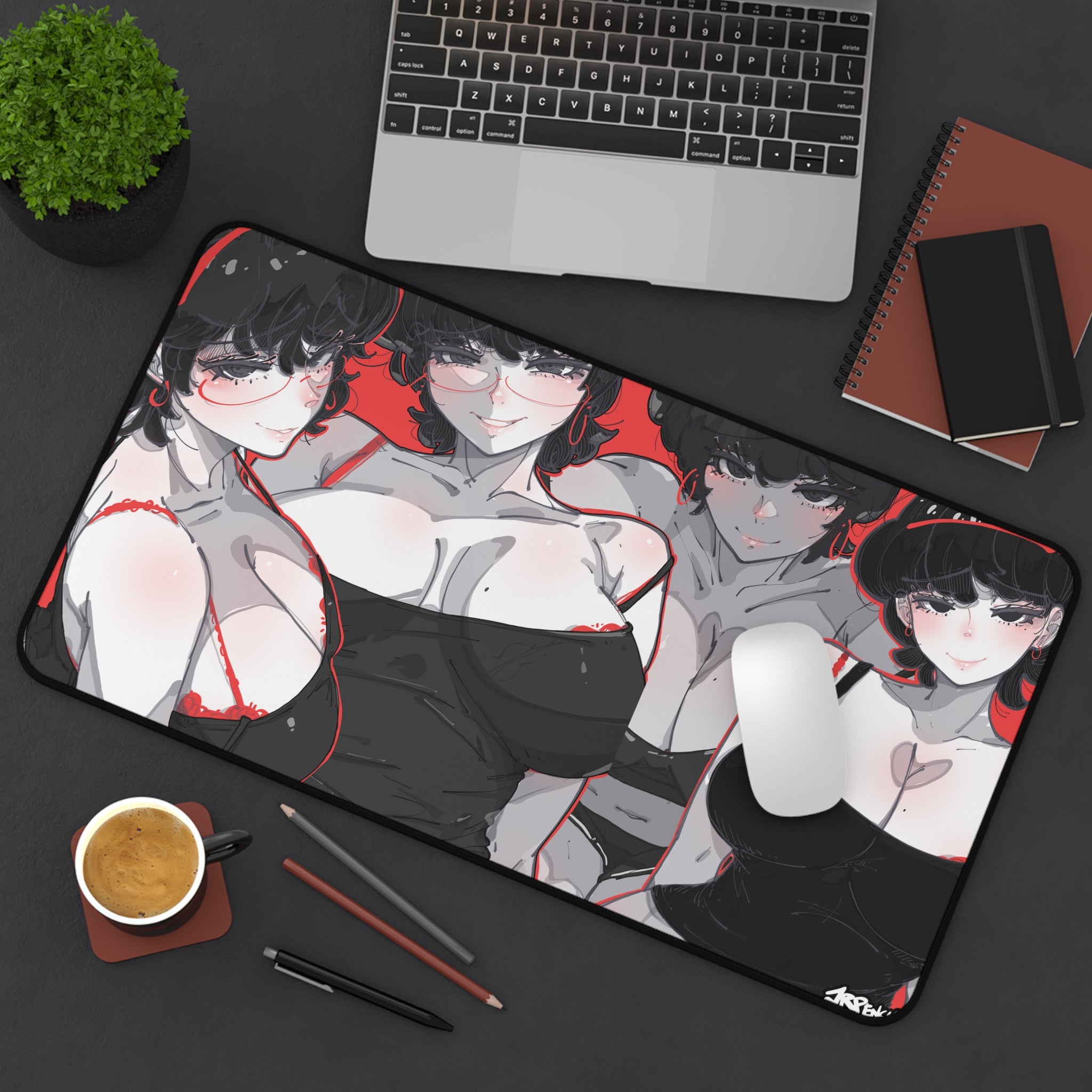 3240 - 红壁纸 / red wallpaper v1 Desk Mat