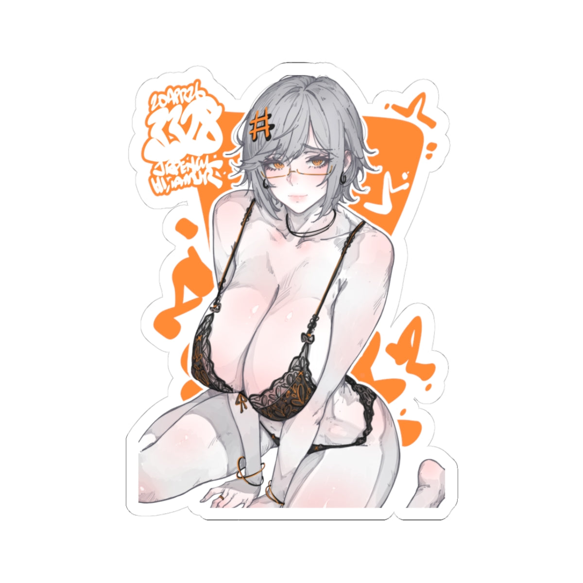 3328 - 橙/ orange v2 Stickers