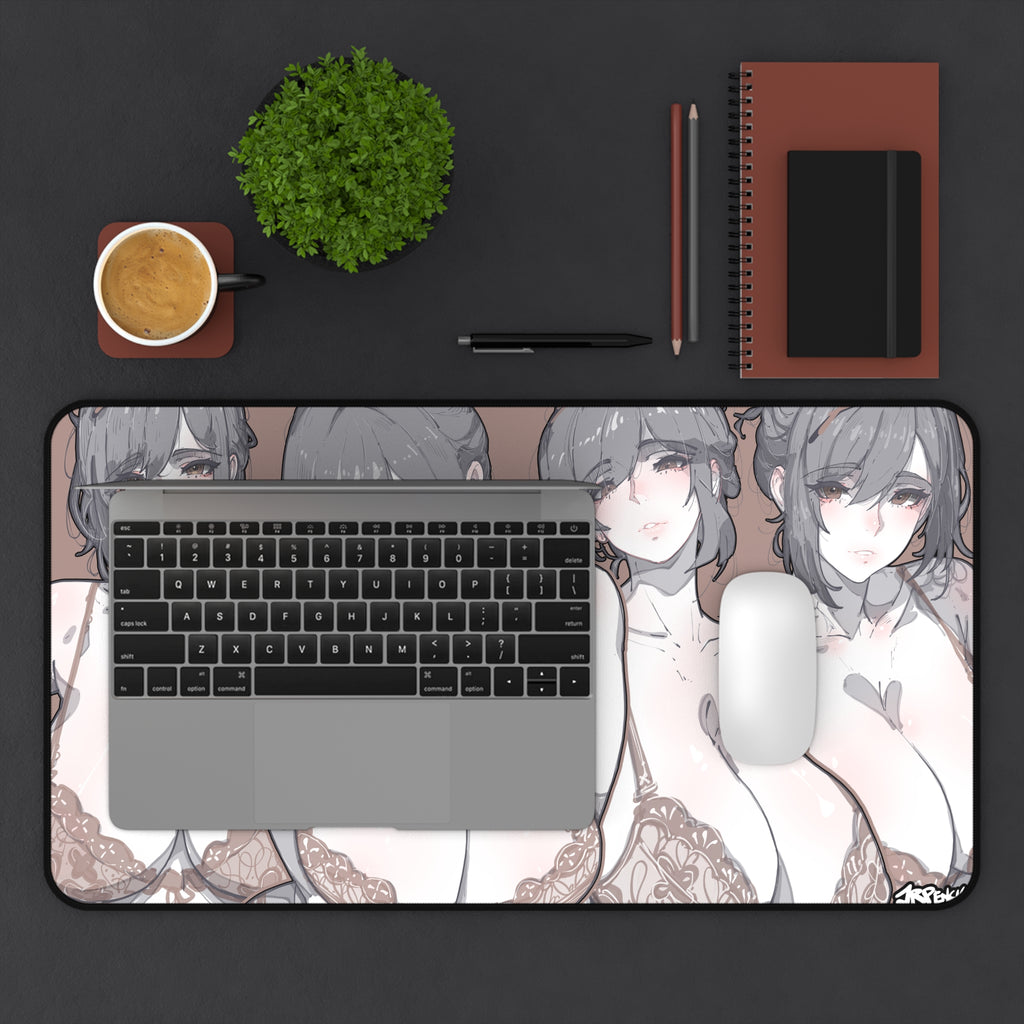 3298 - 褐壁纸 / brown wallpaper v2 Desk Mat