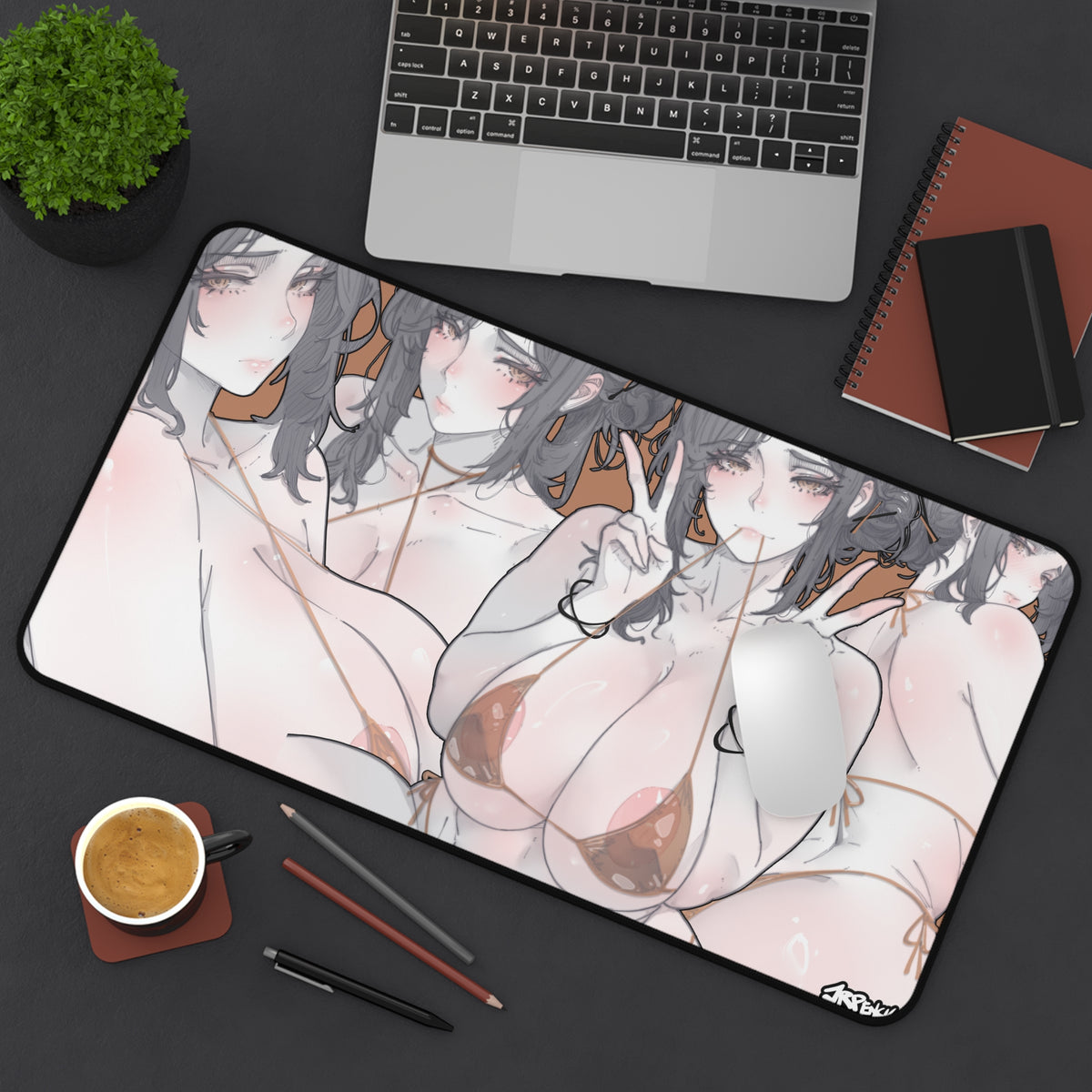 3405 - 褐壁纸 / Brown Wallpaper v2 Desk Mat