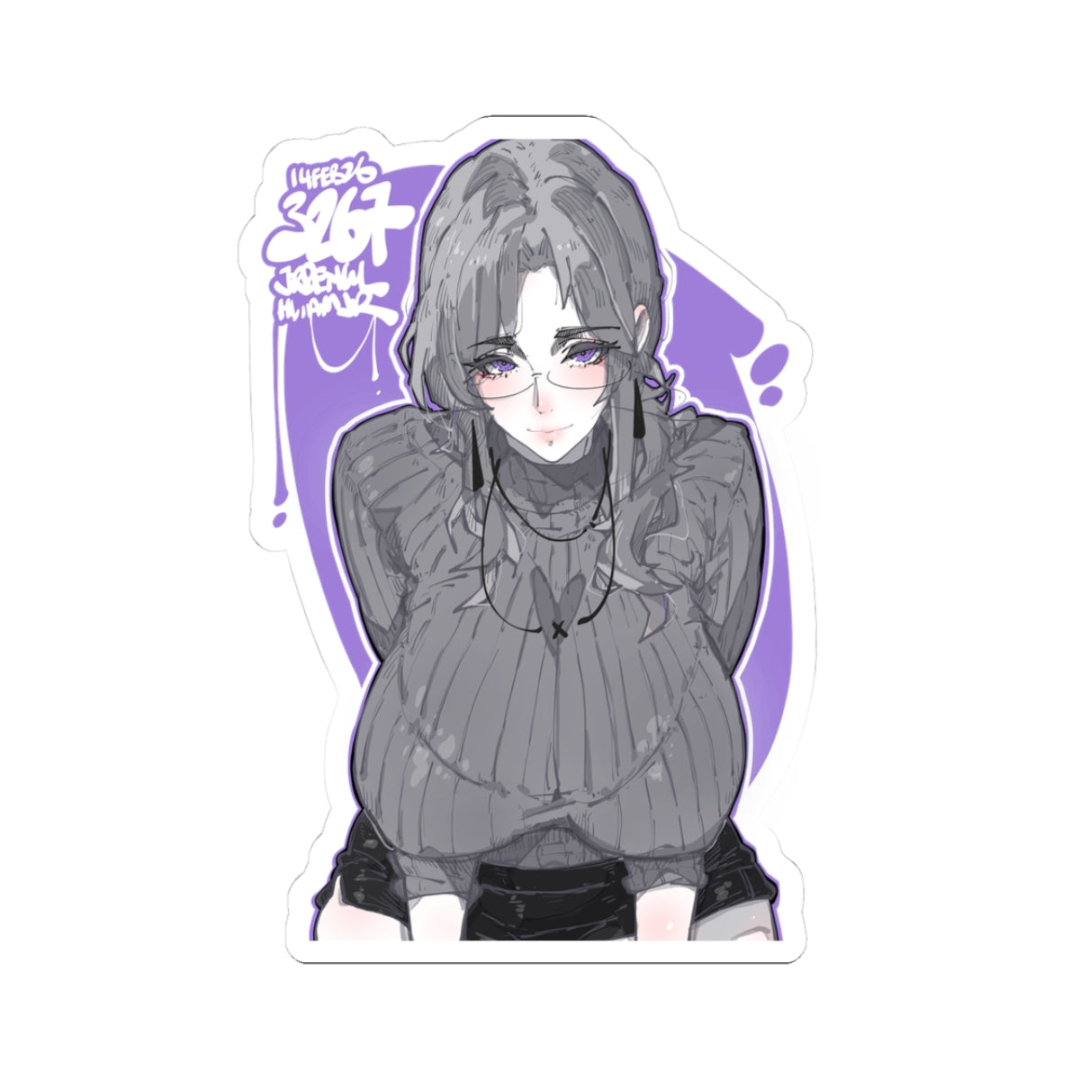 3267 - 紫 / purple v1 Stickers