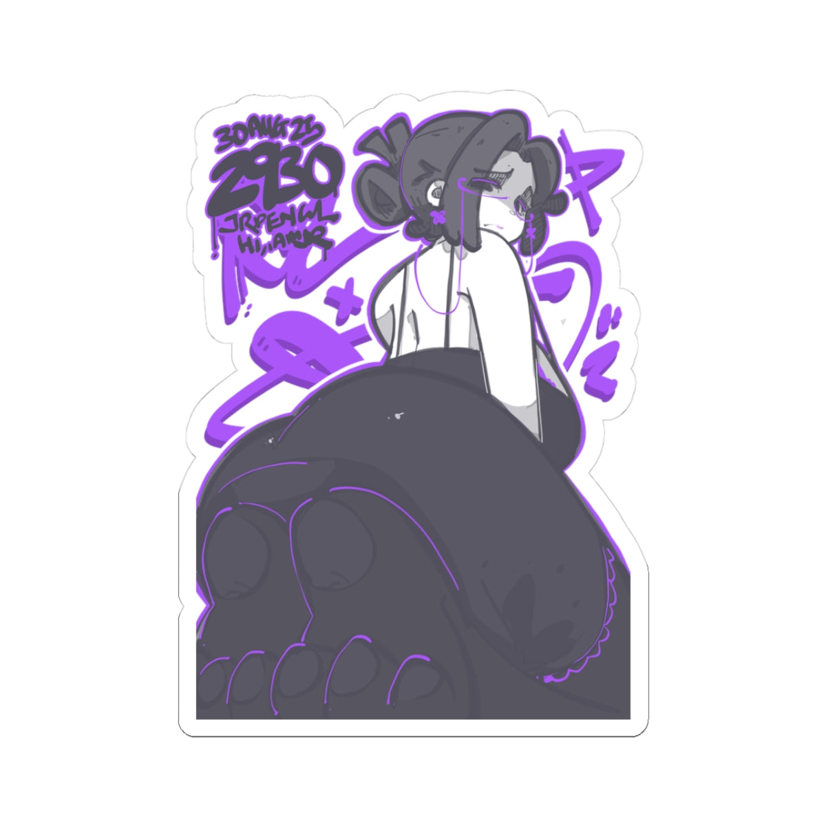 2930 - 紫 / purple Stickers