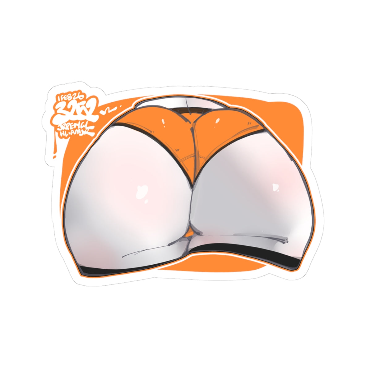 3252 - 橙 / orange v2 Stickers