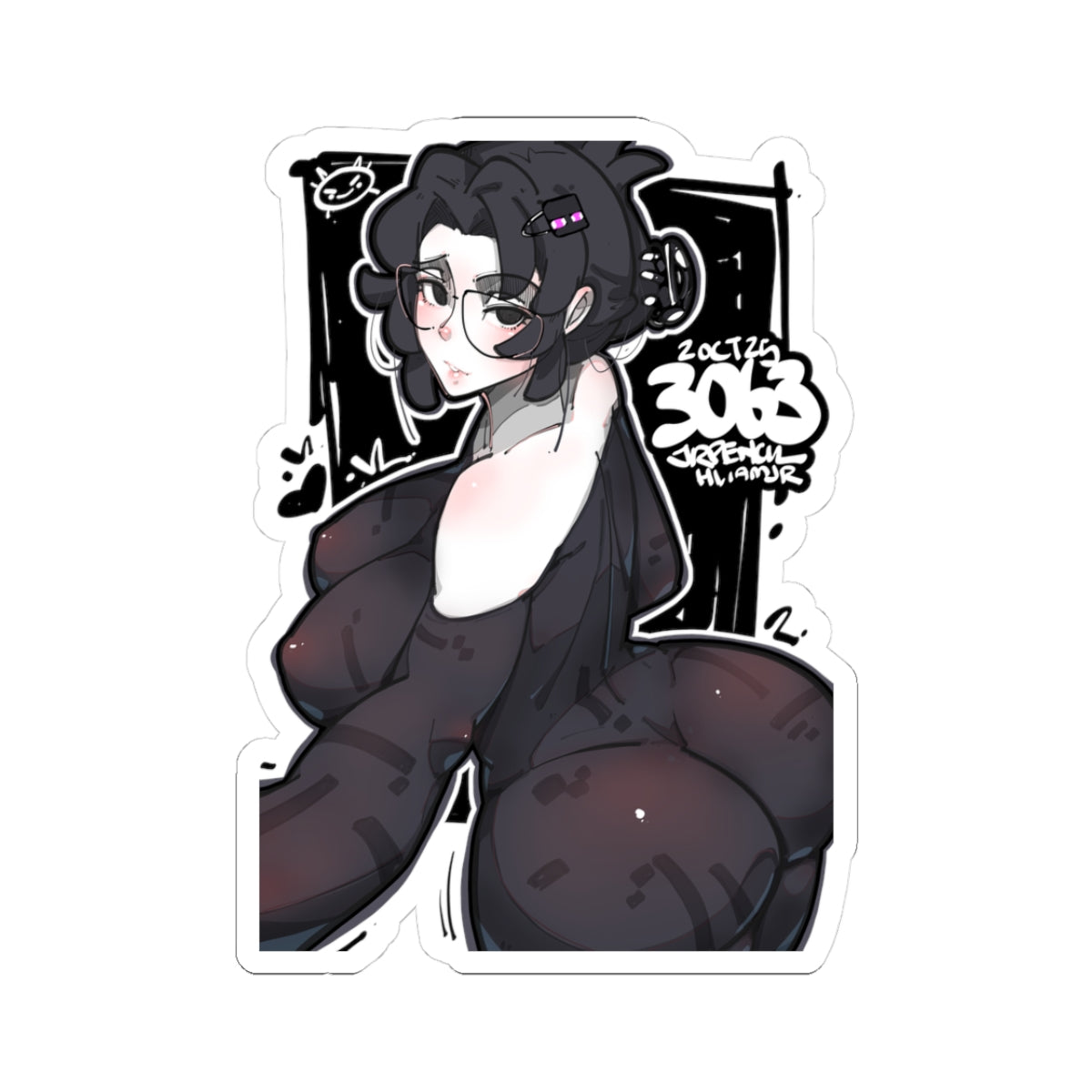 3063 - 黑 / black Stickers