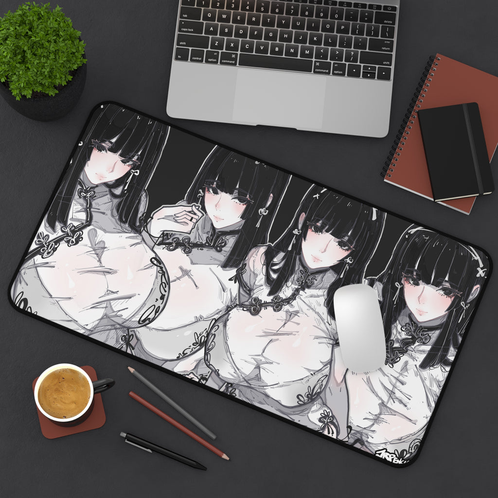 3278 - 黑壁纸 / black wallpaper v1 Desk Mat
