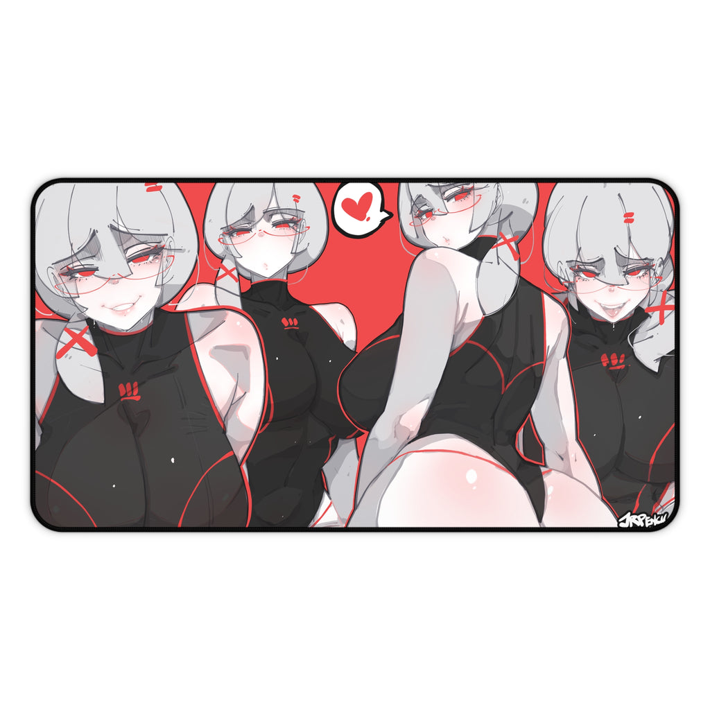 3154 - 红壁纸 / red wallpaper v1 Desk Mat