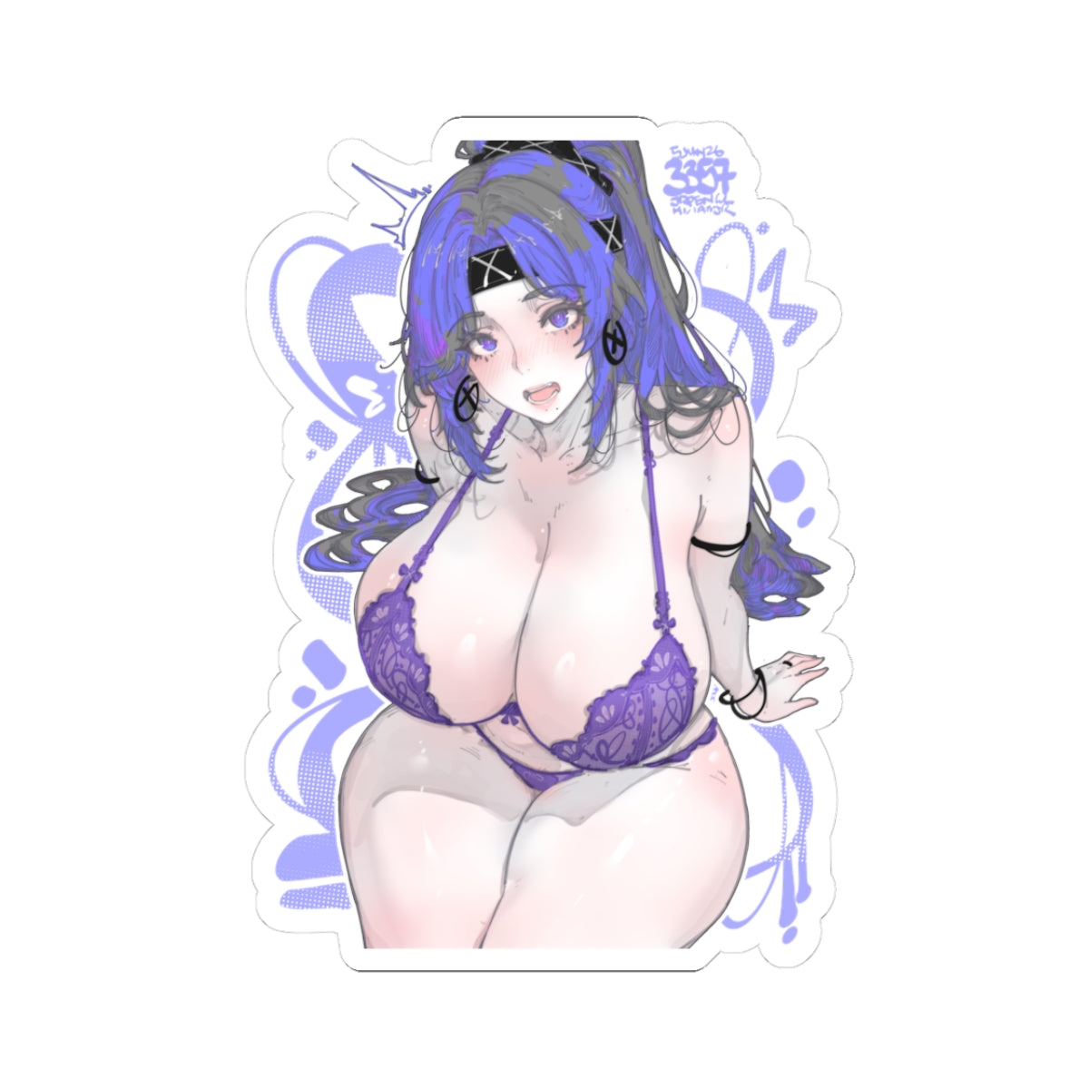 3357 - 紫 / purple v2 Stickers