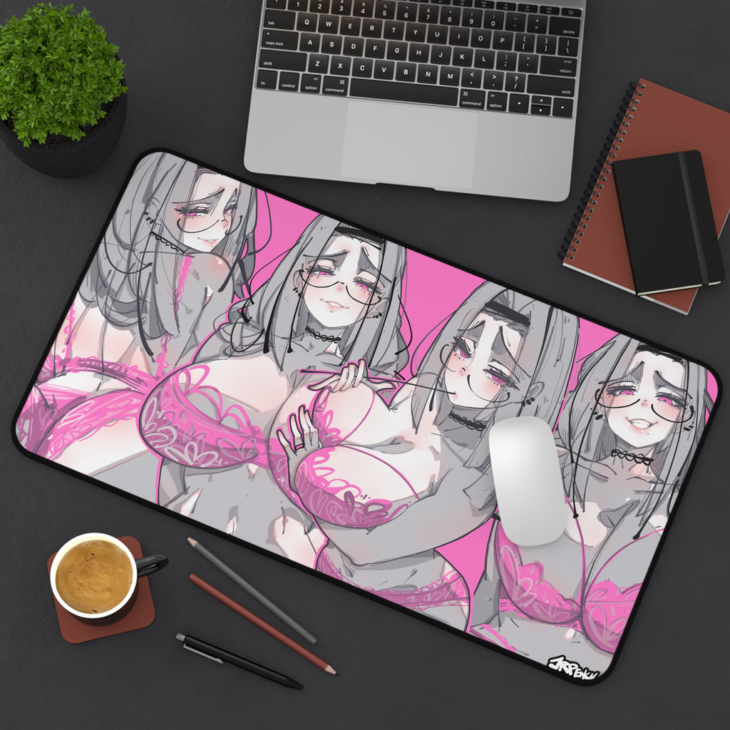 3187 - 粉壁纸 / pink wallpaper v2 Desk Mat