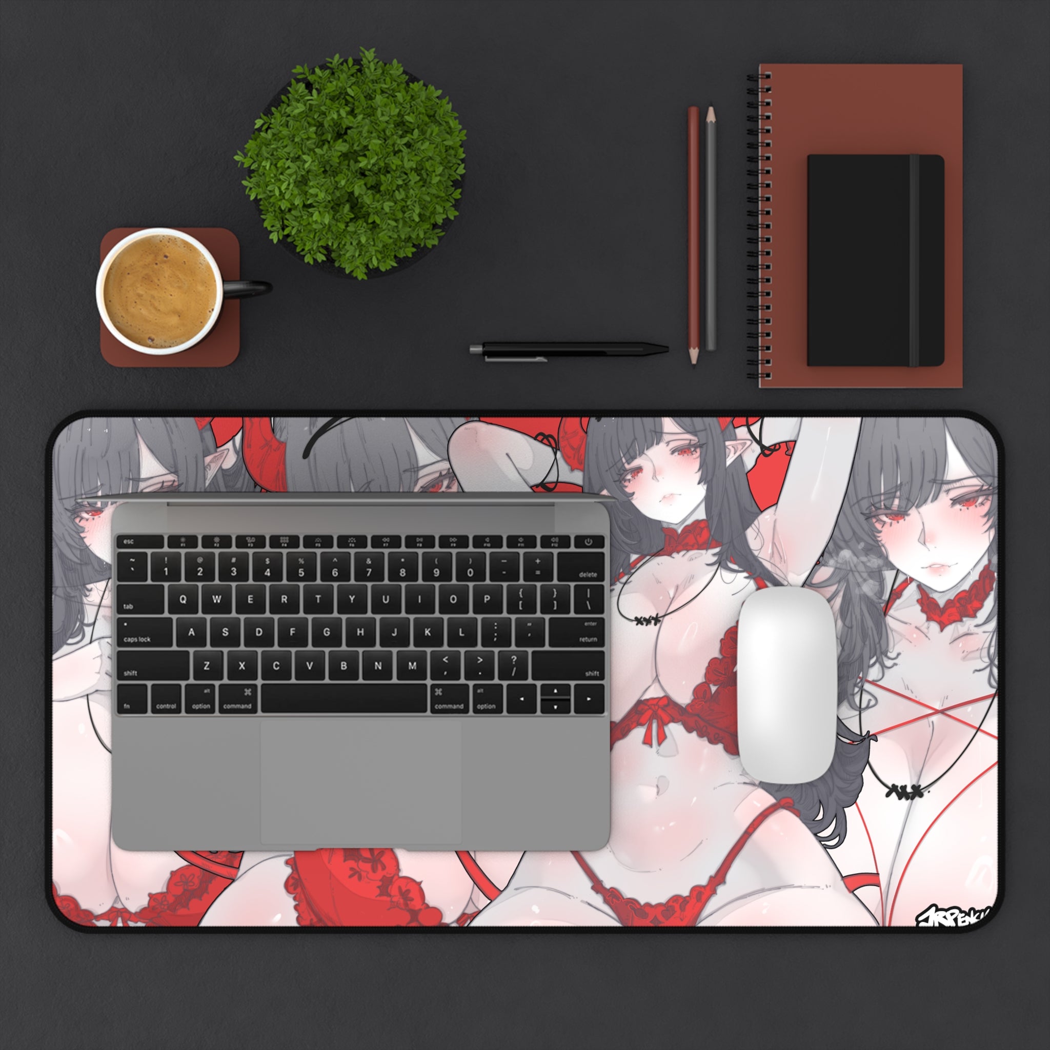 3390 - 红壁纸 / Red wallpaper v1 Desk Mat