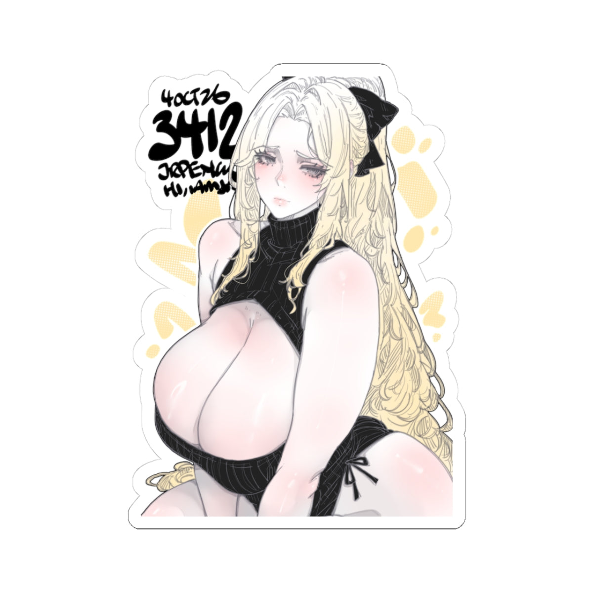 3412 - 黄 / Yellow v1 Stickers