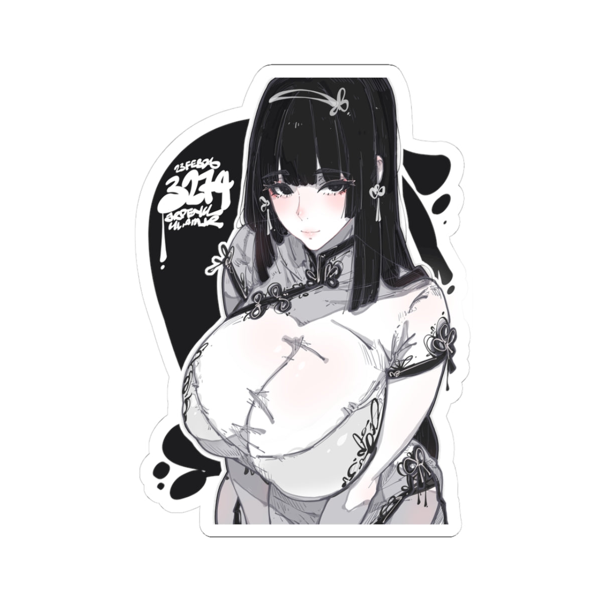 3274 - 黑 / black v1 Stickers