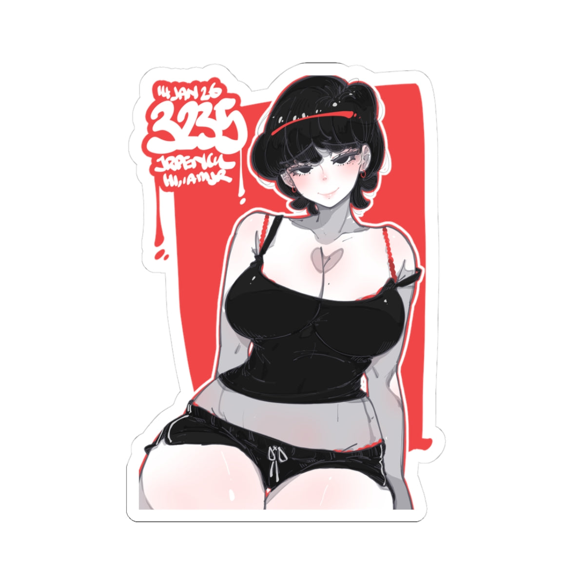 3235 - 红 / red v1 Stickers