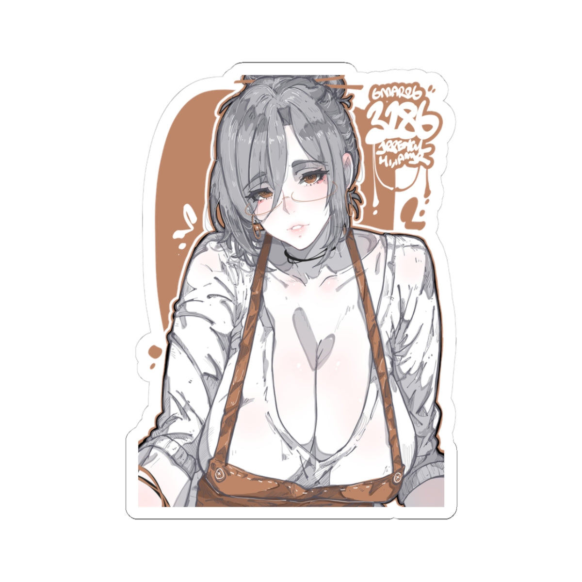 3286 - 褐 / brown v1 Stickers