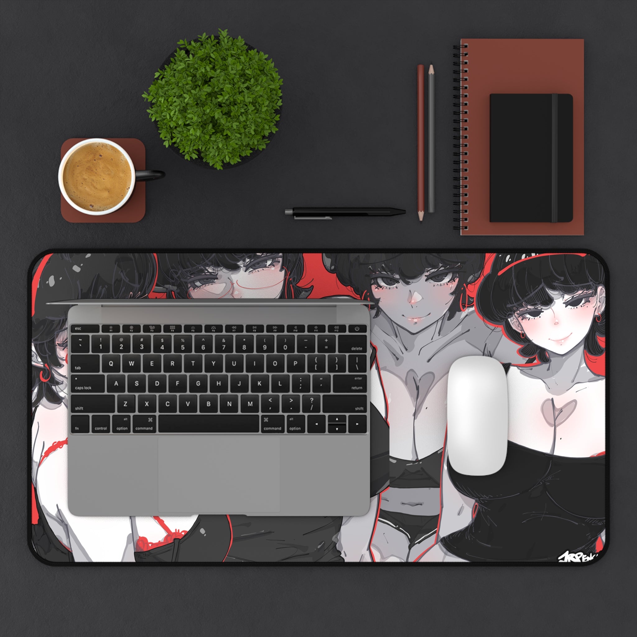 3240 - 红壁纸 / red wallpaper v1 Desk Mat