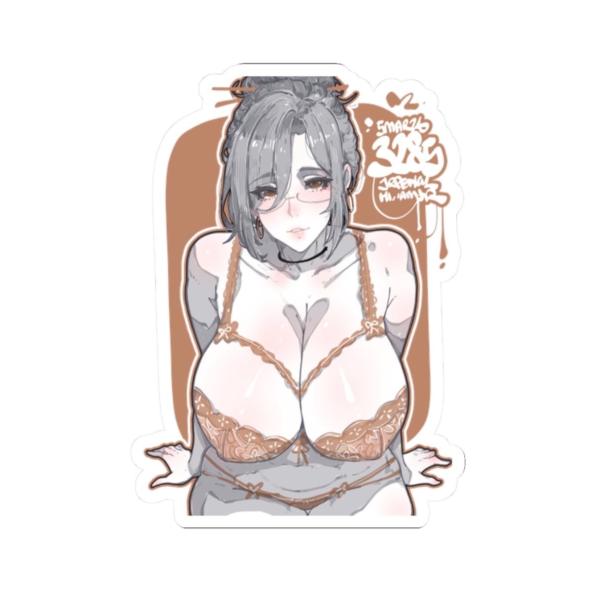 3285 - 褐 / brown v2 Stickers