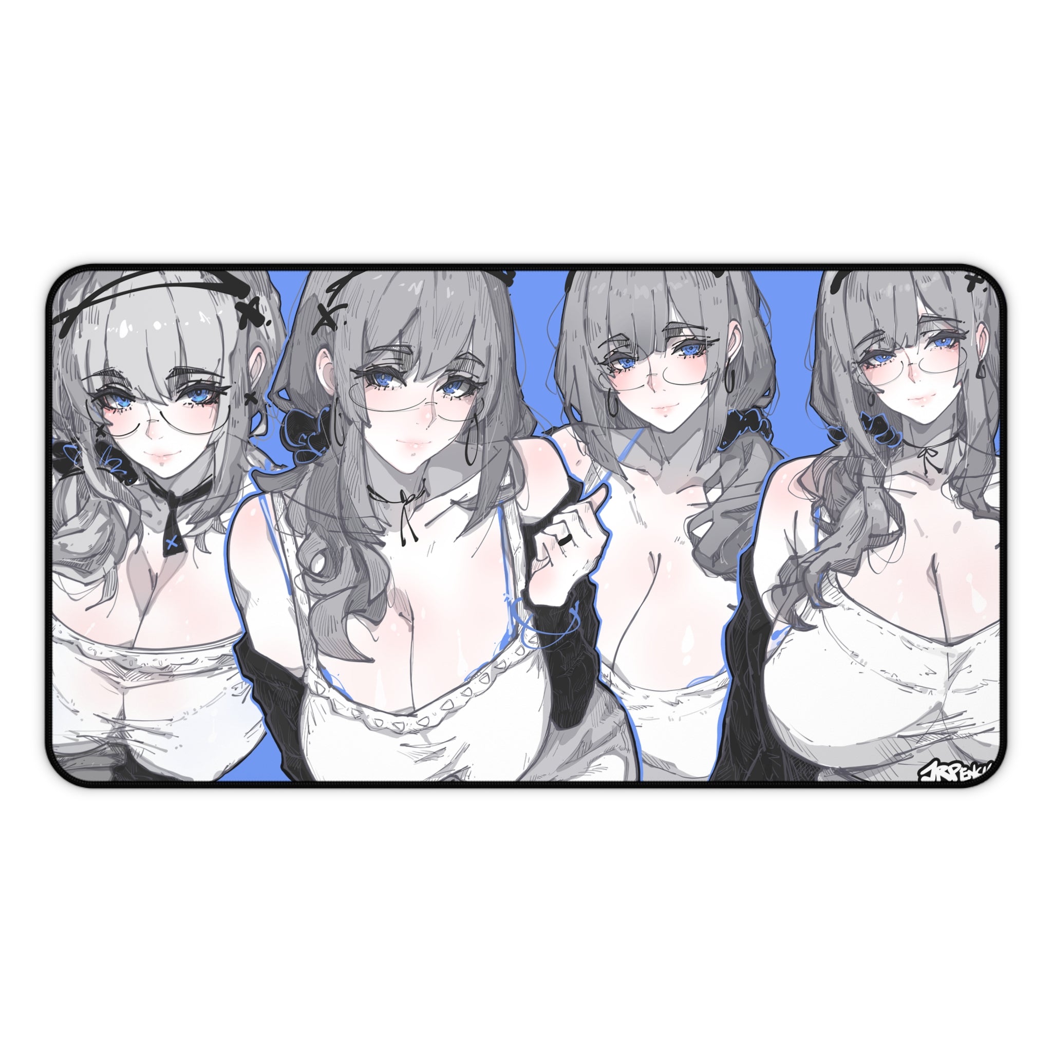 3273 - 蓝壁纸 / blue wallpaper v1 Desk Mat