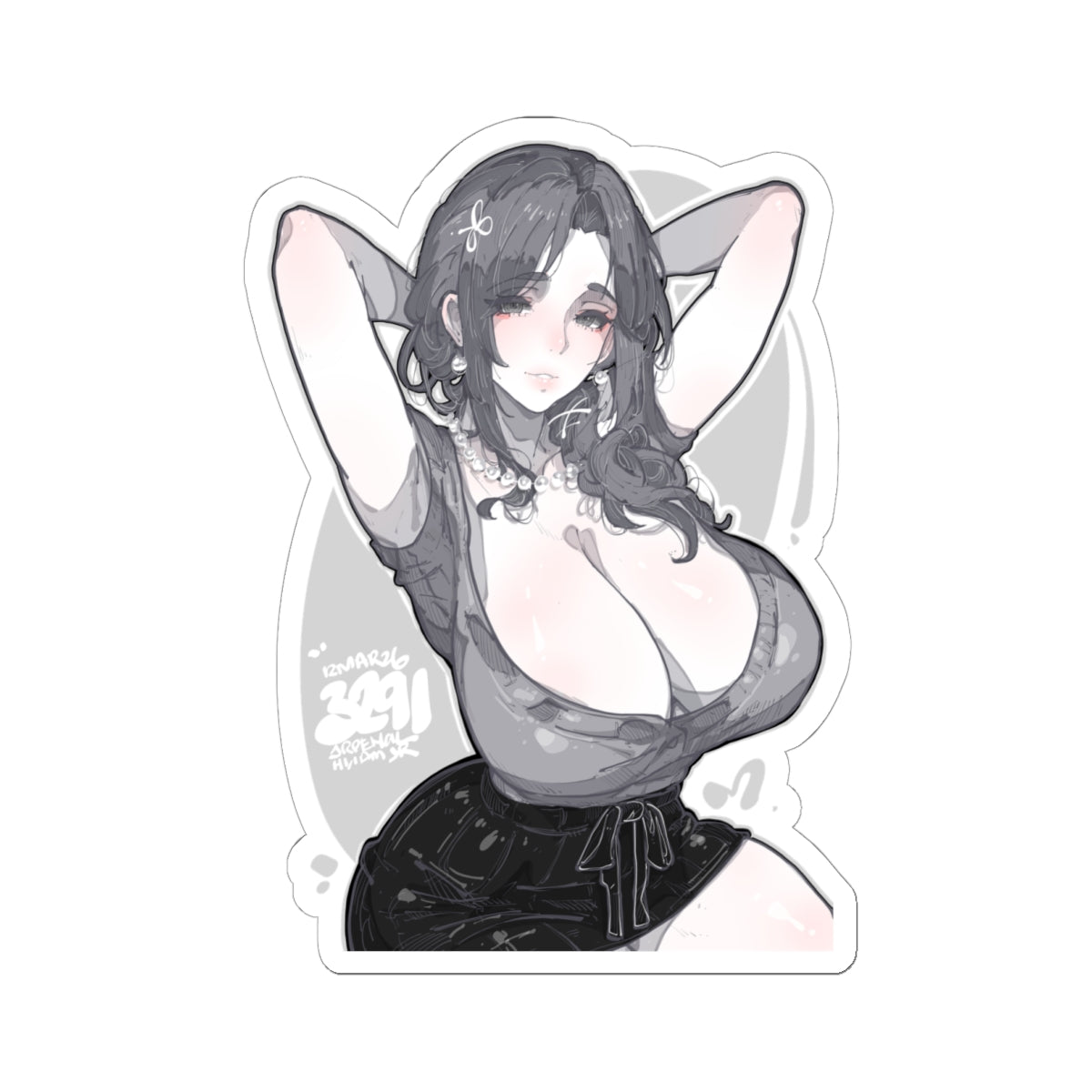 3291 - 灰 / grey v1 Stickers