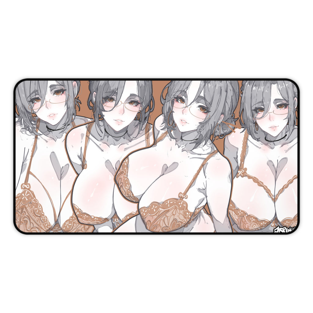 3288 - 褐壁纸 / brown wallpaper v2 Desk Mat